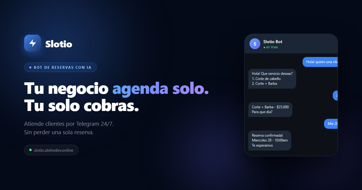 Slotio para negocios de servicios